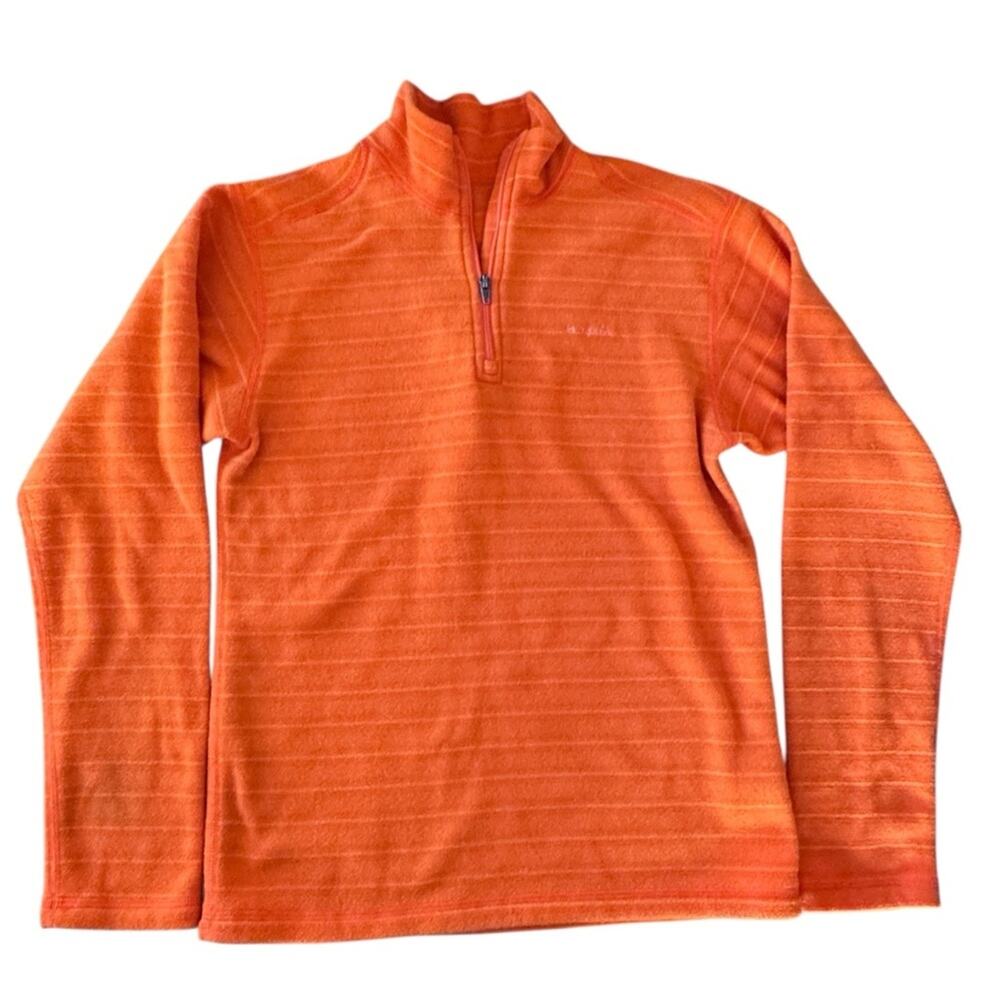 Patagonia Kid's Micro D Zip Neck Orange Quarter Zip Pullover Size 10